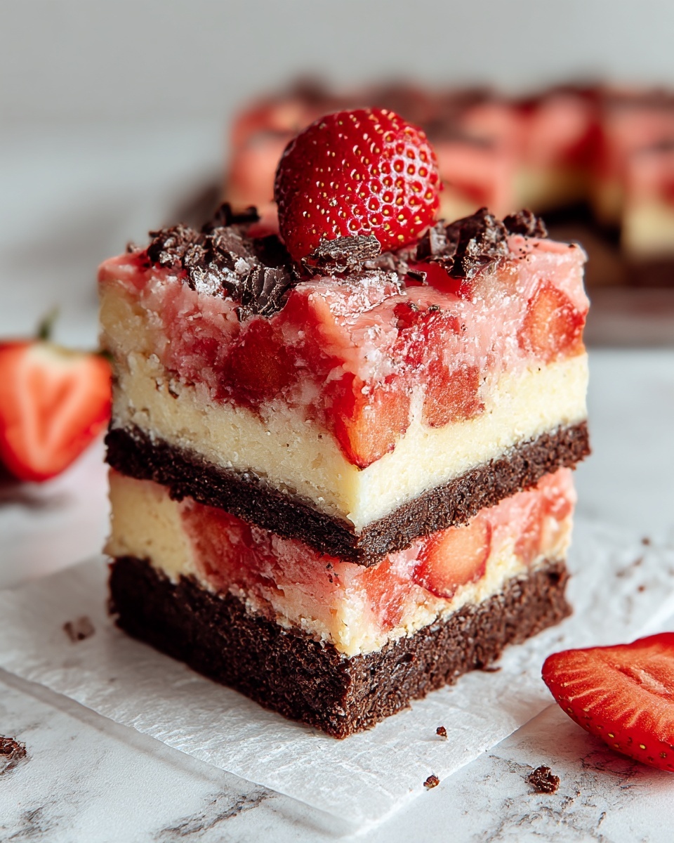 Strawberry Cheesecake Brownies Recipe - Recipe Image
