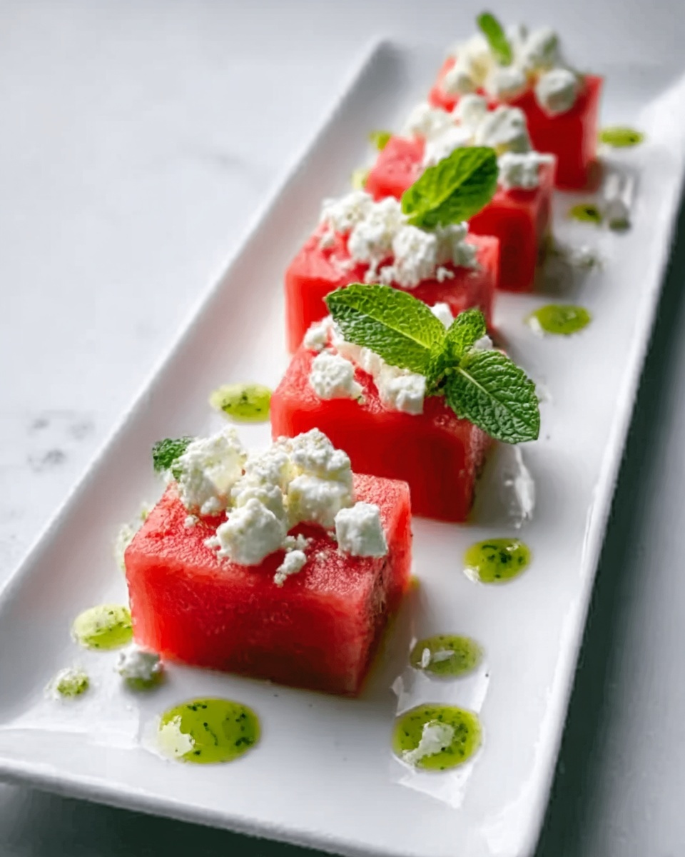 Watermelon Cucumber Feta Cups Recipe - Recipe Image
