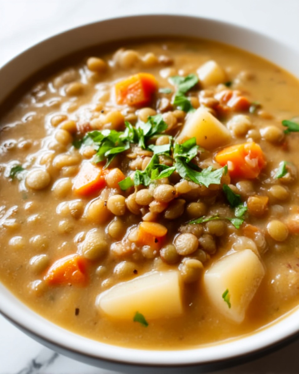 Carrot and Lentil Soup with Smoked Ham Hocks Recipe - Recipe Image