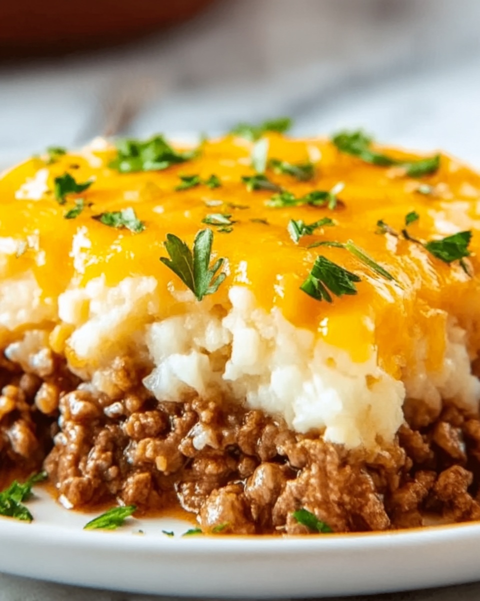 Cheddar-Crusted Ground Beef and Rice Casserole Recipe - Recipe Image
