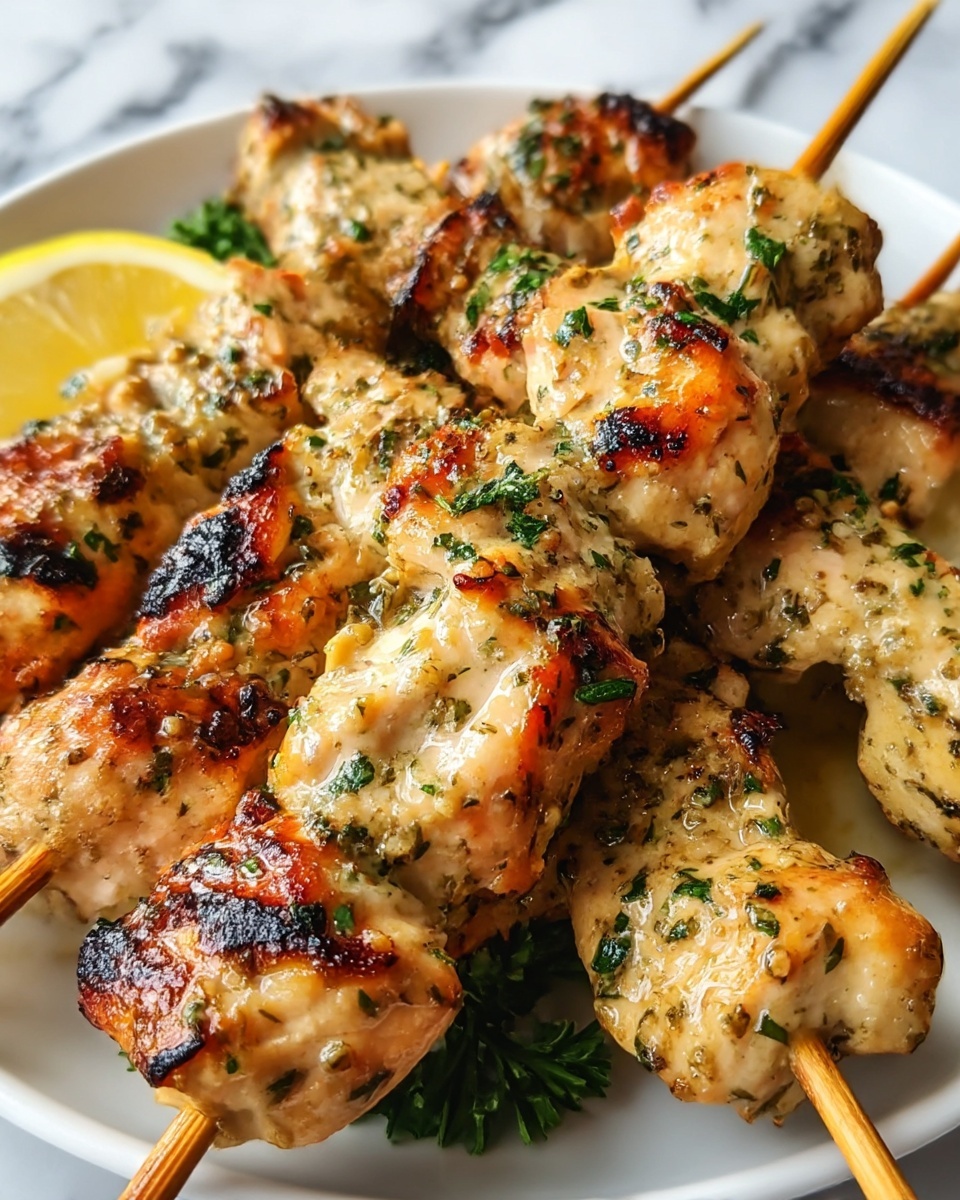 Garlic Parmesan Chicken Skewers Recipe - Recipe Image