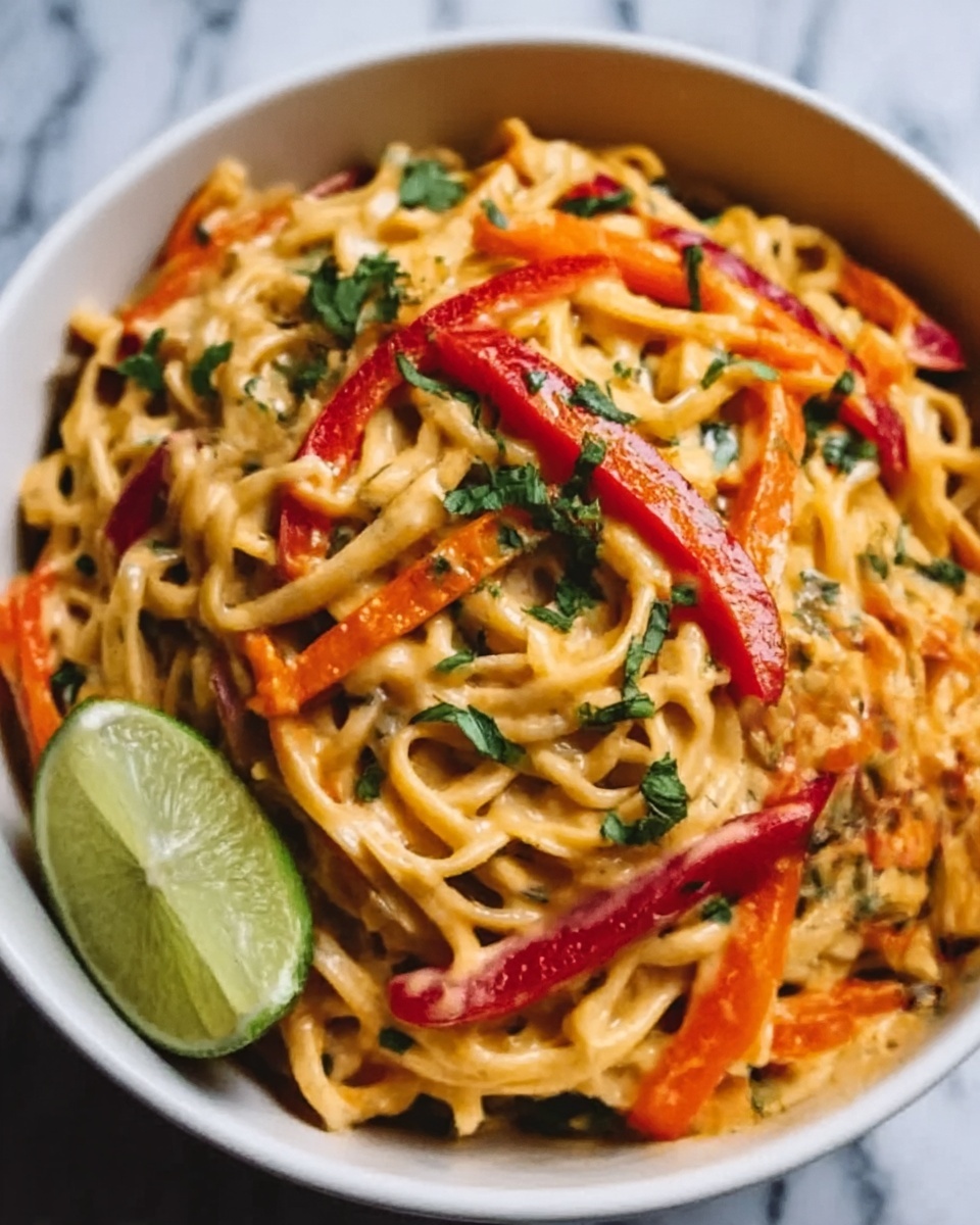 Creamy Peanut Noodles with Crunchy Veggies and Lime Recipe - Recipe Image