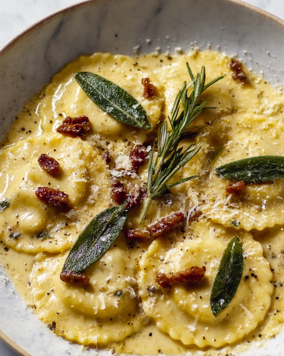 Ravioli with Sage Butter Sauce Recipe - Recipe Image