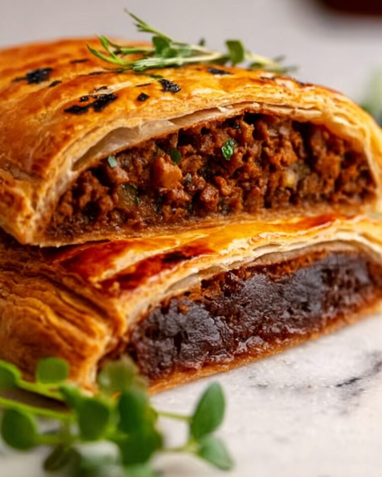 Vegan BBQ Lentil and Mushroom Wellington Recipe