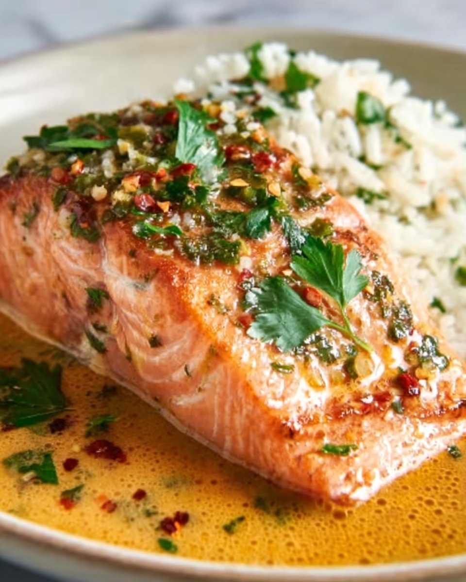 Salmon in Creamy Red Pesto Sauce Recipe - Recipe Image