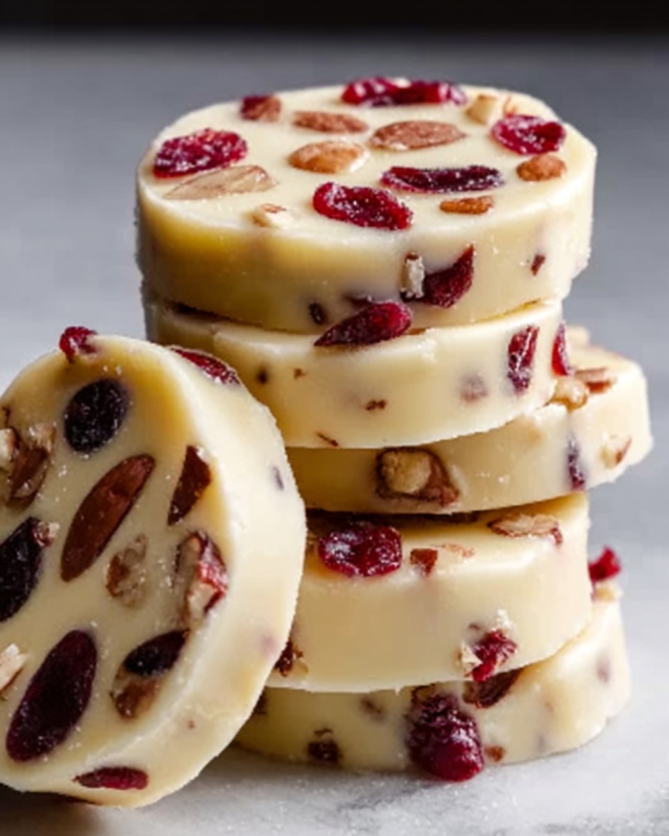 Buttery Cranberry Almond Shortbread Cookies Recipe - Recipe Image