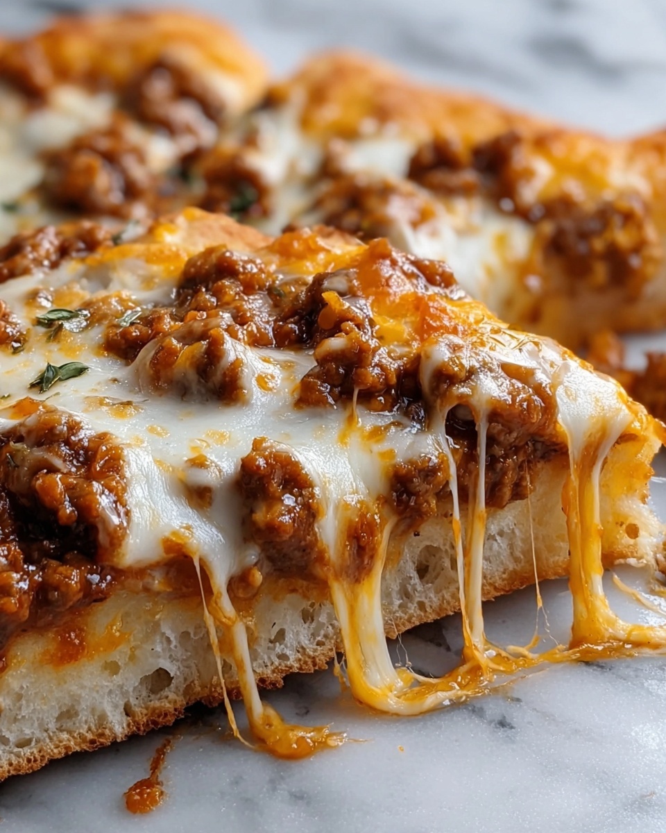 Garlic Bread Cheesy Sloppy Joe Bake Recipe - Recipe Image
