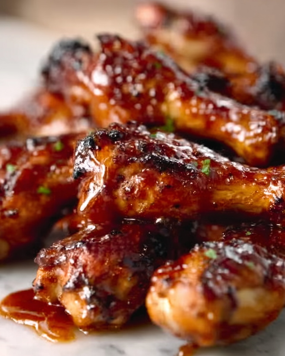 Hot Honey Peach Wings Recipe - Recipe Image