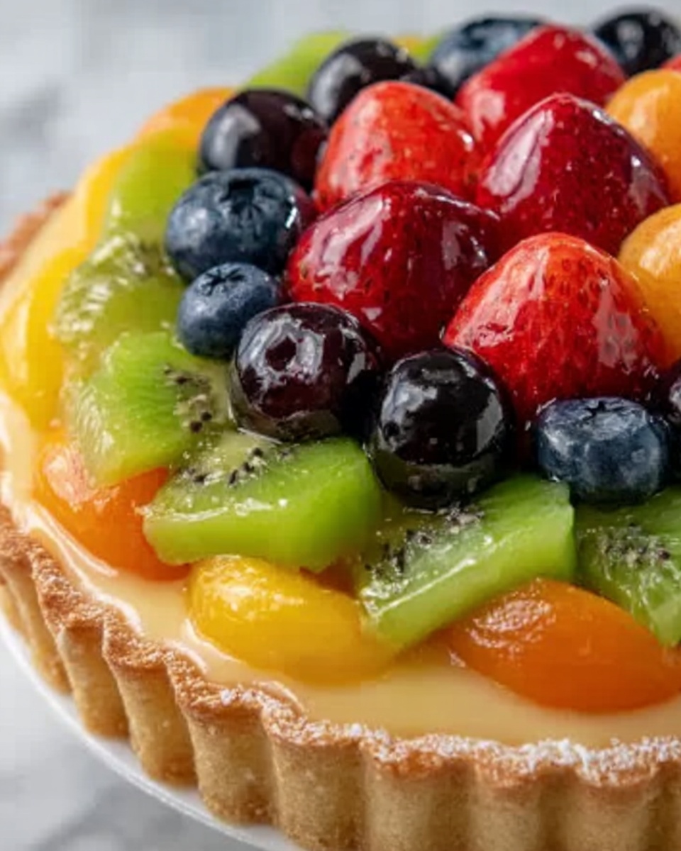 Cinnamon Sugar Cookie Fruit Tart Recipe - Recipe Image