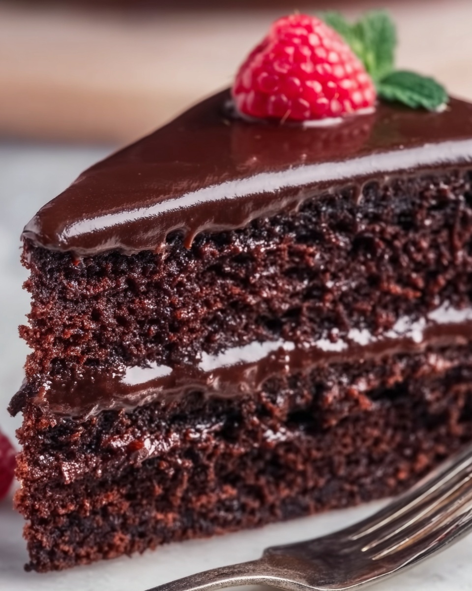 Chocolate Depression Cake with Chocolate Frosting Recipe - Recipe Image