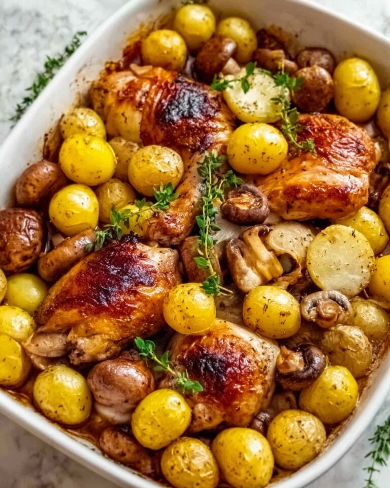 Roast Chicken, Sausage, and Potato Tray Roast Recipe