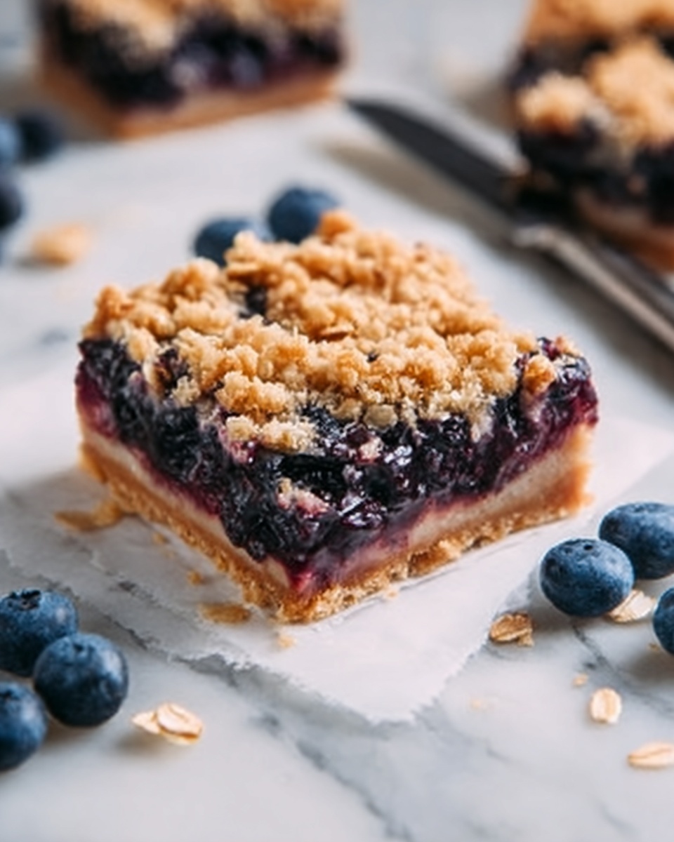 Blueberry Oatmeal Breakfast Bars Recipe - Recipe Image