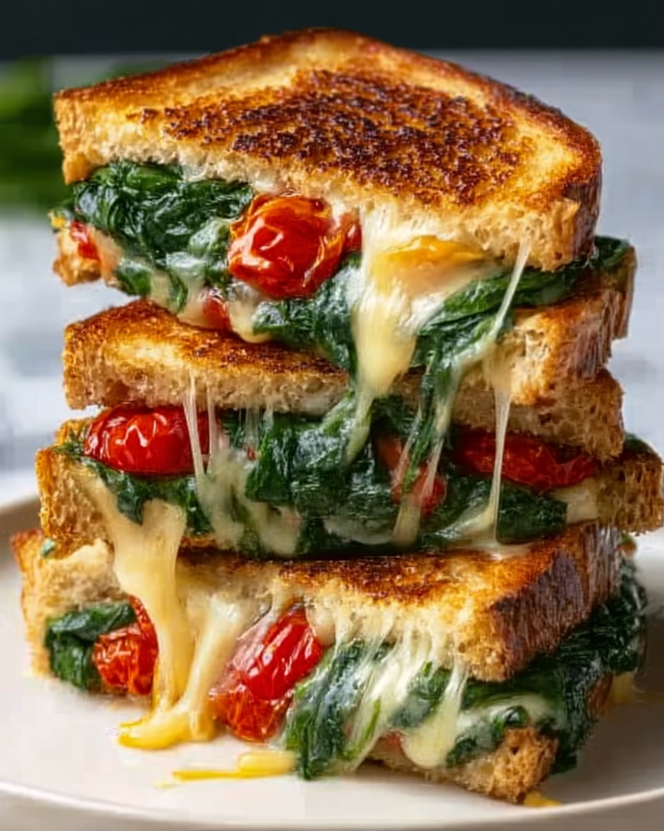Mediterranean Spinach Grilled Cheese Recipe - Recipe Image