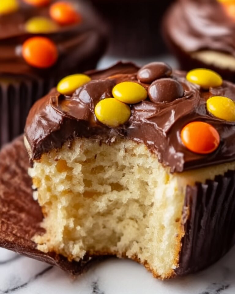 Gooey Chocolate Peanut Butter Cupcakes Recipe
