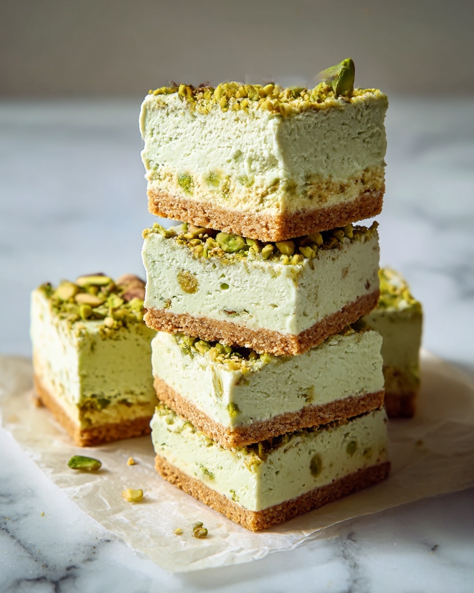 Pistachio Blondie Ice Cream Sandwiches Recipe - Recipe Image