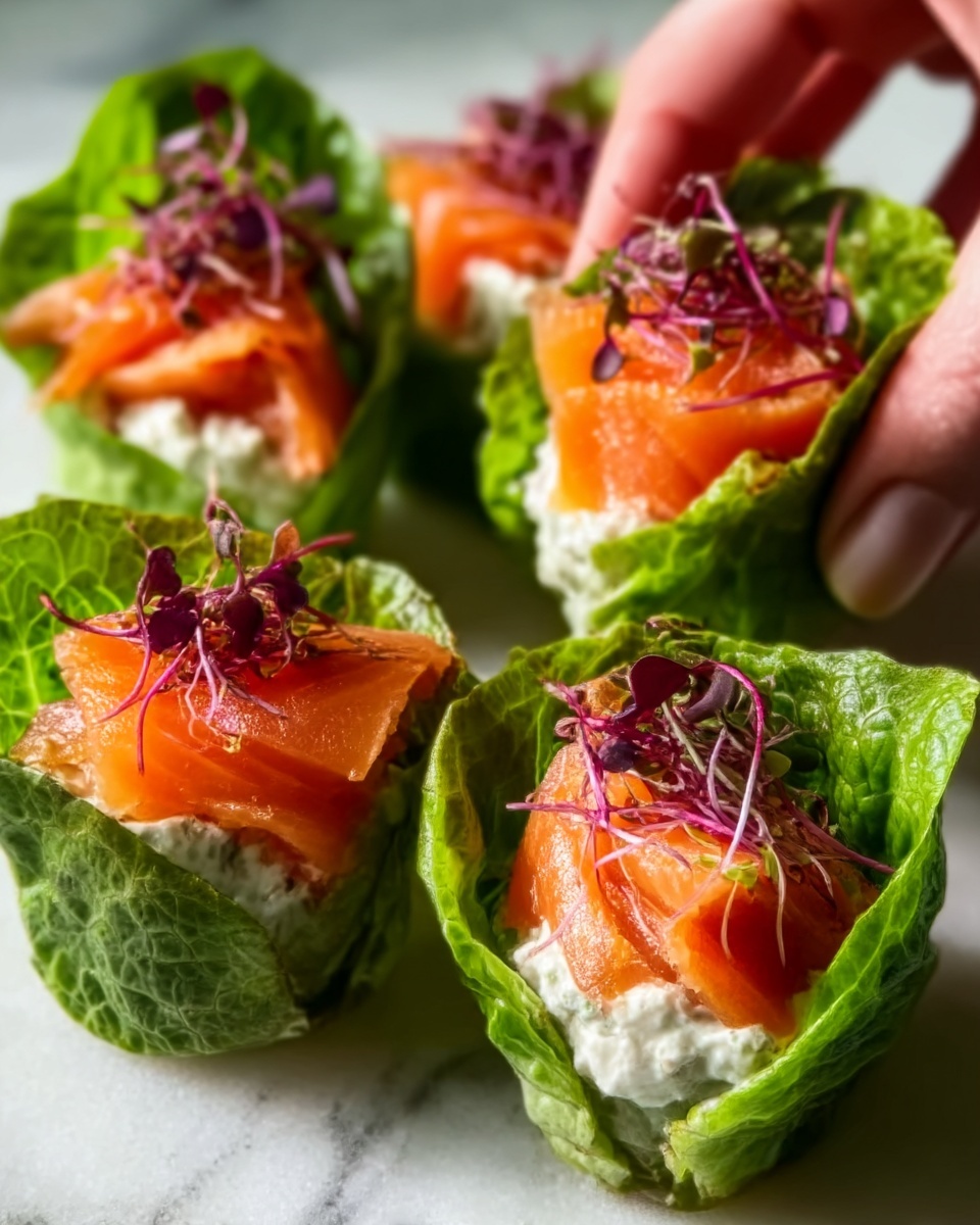 Smoky Salmon Caesar Lettuce Wraps Recipe - Recipe Image