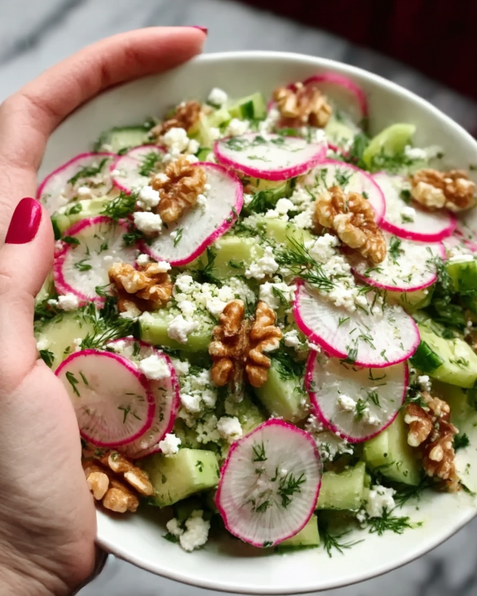 Herb and Radish Salad with Feta and Walnuts Recipe - Recipe Image