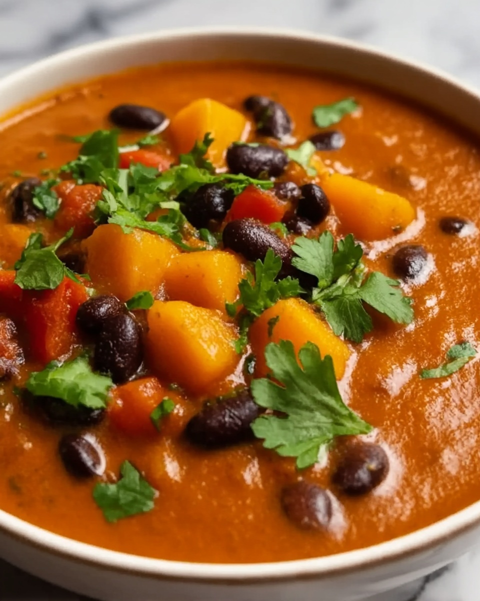 Black Bean Pumpkin and Butternut Squash Soup with Cream Cheese Recipe - Recipe Image