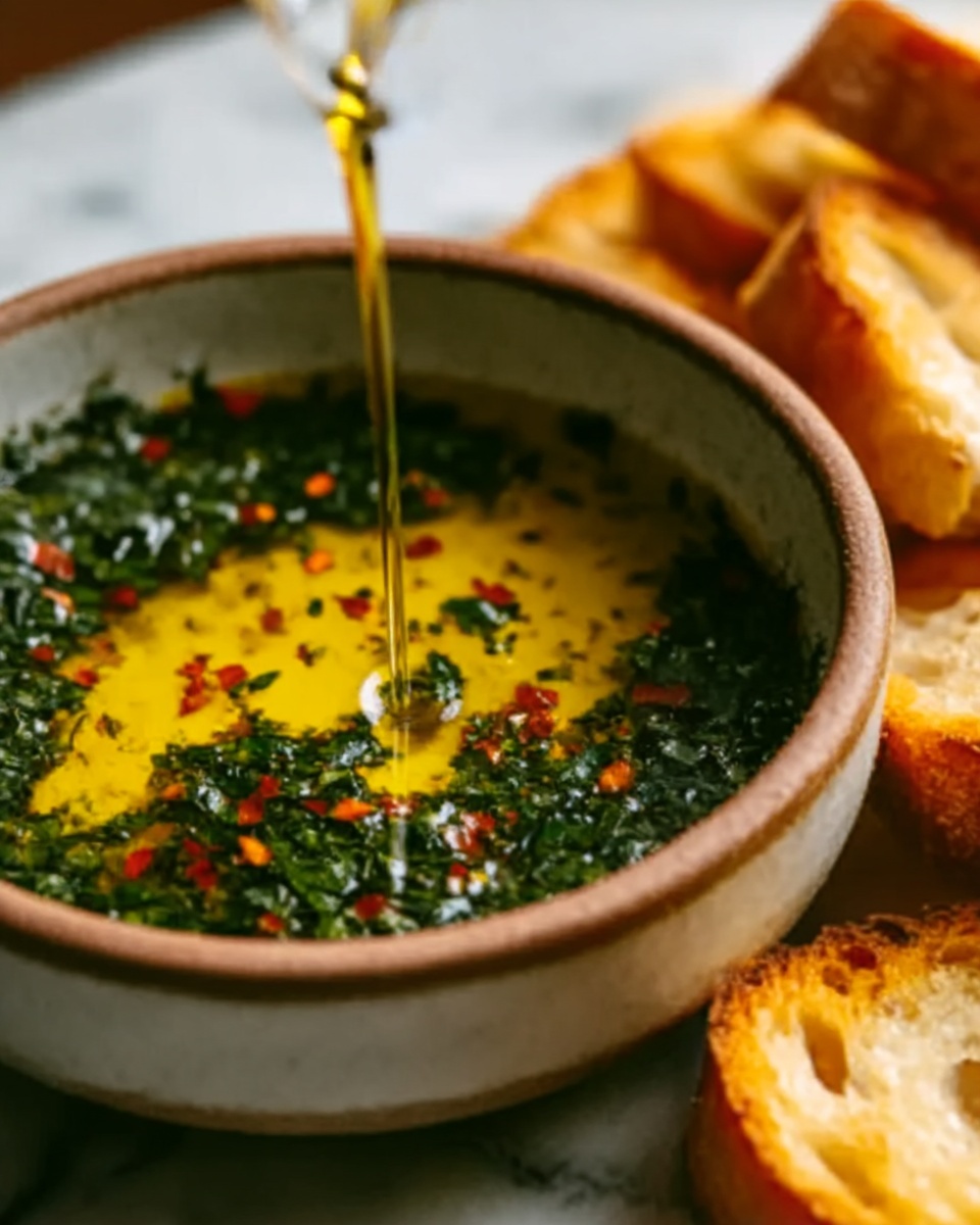 Olive Oil Dip with Warm Bread Recipe - Recipe Image