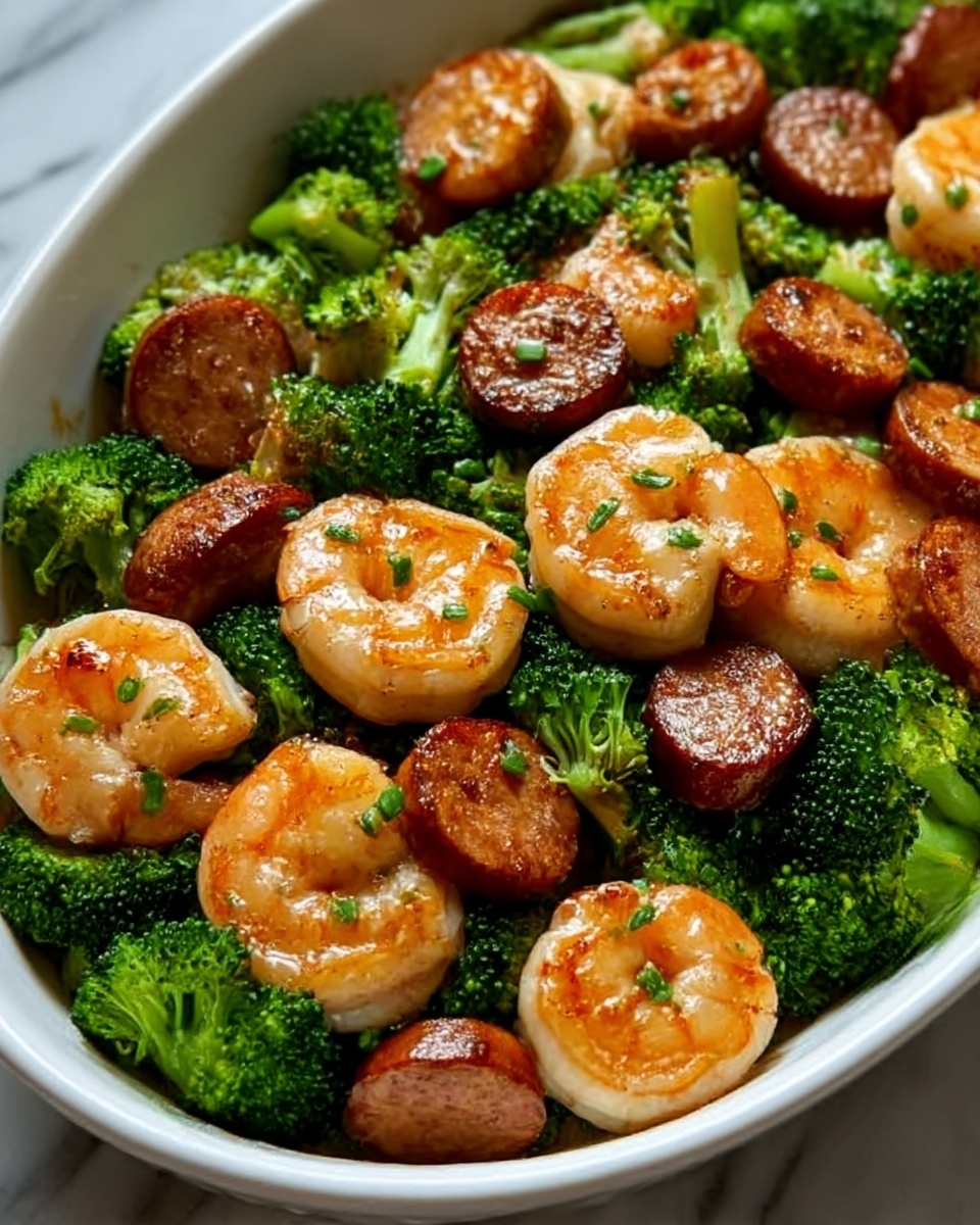 Honey Garlic Shrimp, Sausage & Broccoli Recipe - Recipe Image