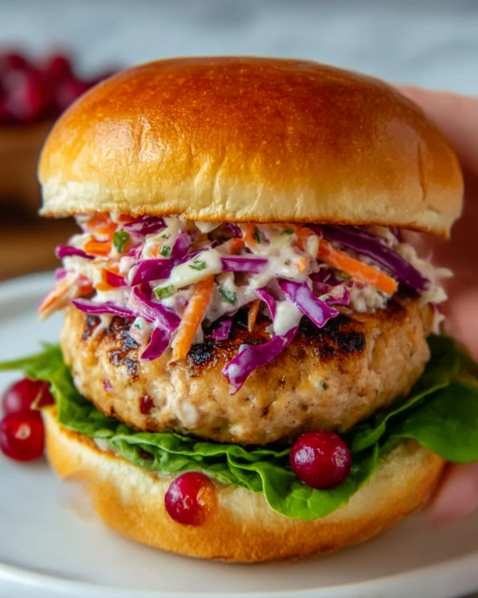 Turkey Sliders with Cranberry Slaw Recipe - Recipe Image