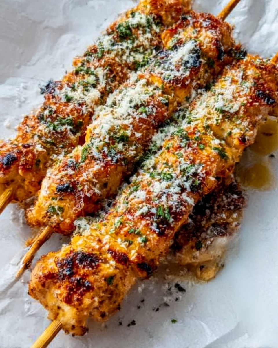 Ranch Garlic Parmesan Chicken Skewers Recipe - Recipe Image
