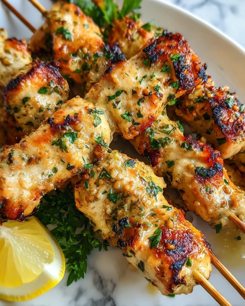 Garlic Parmesan Chicken Skewers Recipe - Recipe Image