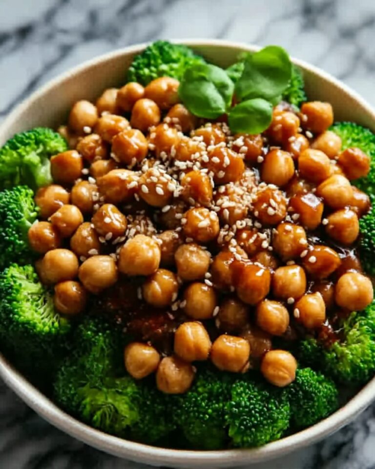 Sticky Sesame Chickpeas & Broccoli Recipe