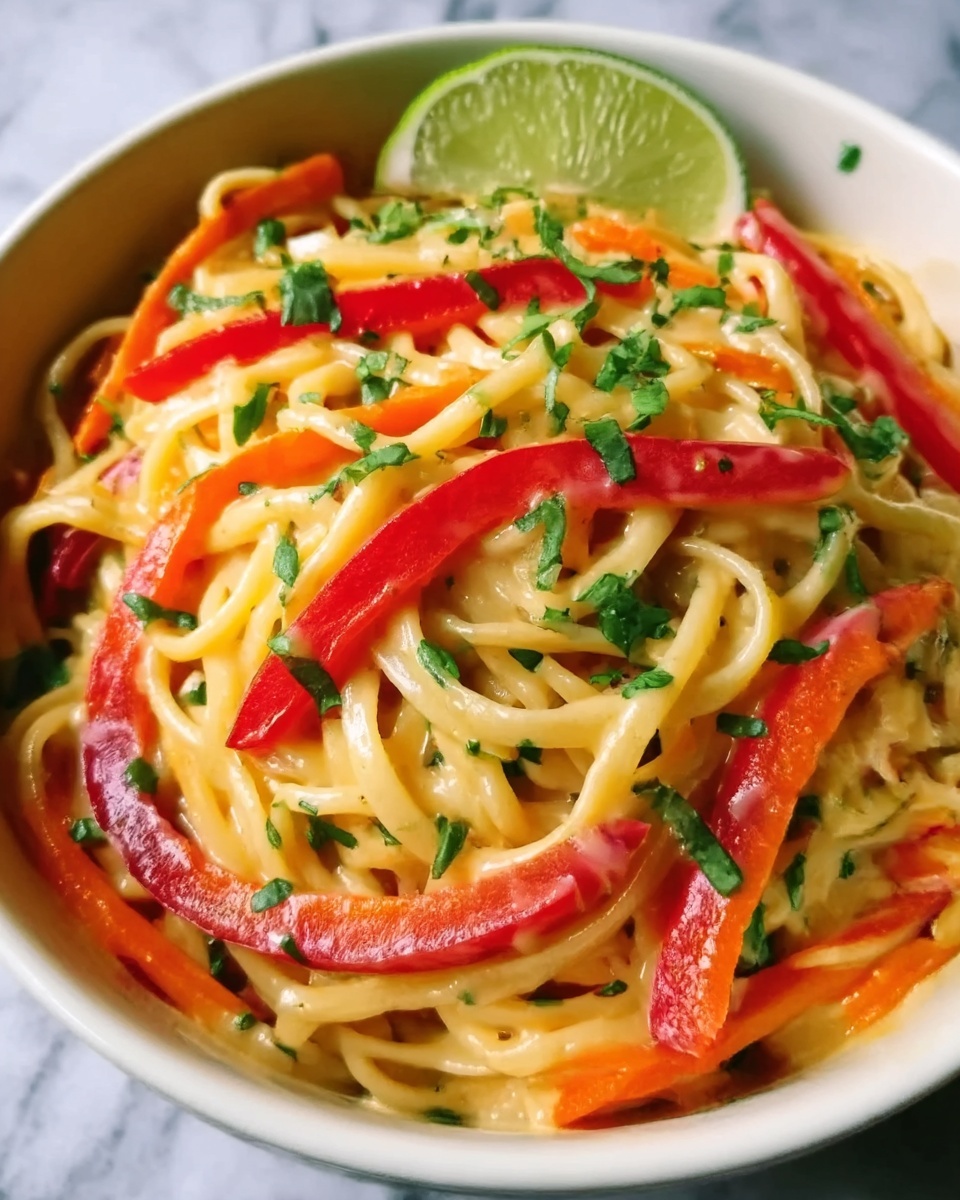 Creamy Peanut Noodles with Crunchy Veggies and Lime Recipe - Recipe Image