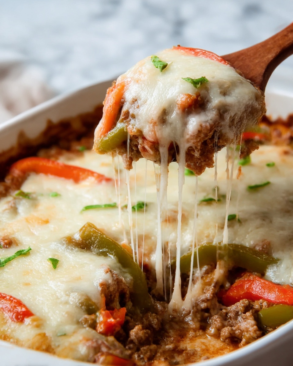 Philly Cheesesteak Casserole Recipe - Recipe Image