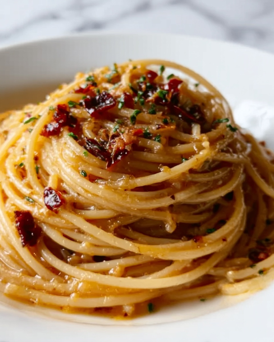 Caramelized Onion Pasta with Chili Oil Recipe - Recipe Image