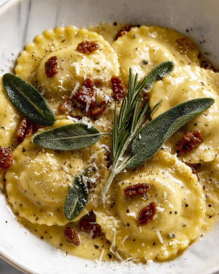 Ravioli with Sage Butter Sauce Recipe