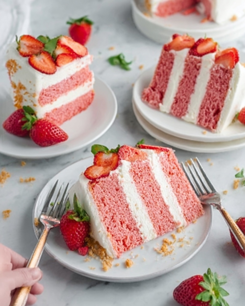 Strawberry Crunch Cake Recipe - Recipe Image