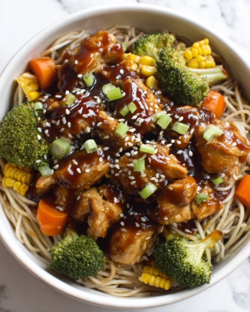 Honey Sesame Chicken Noodle Bake Recipe - Recipe Image
