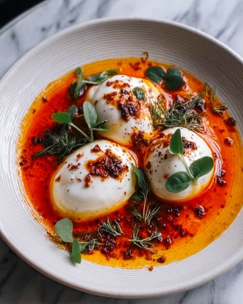 Turkish Eggs (Cilbir) Recipe - Recipe Image