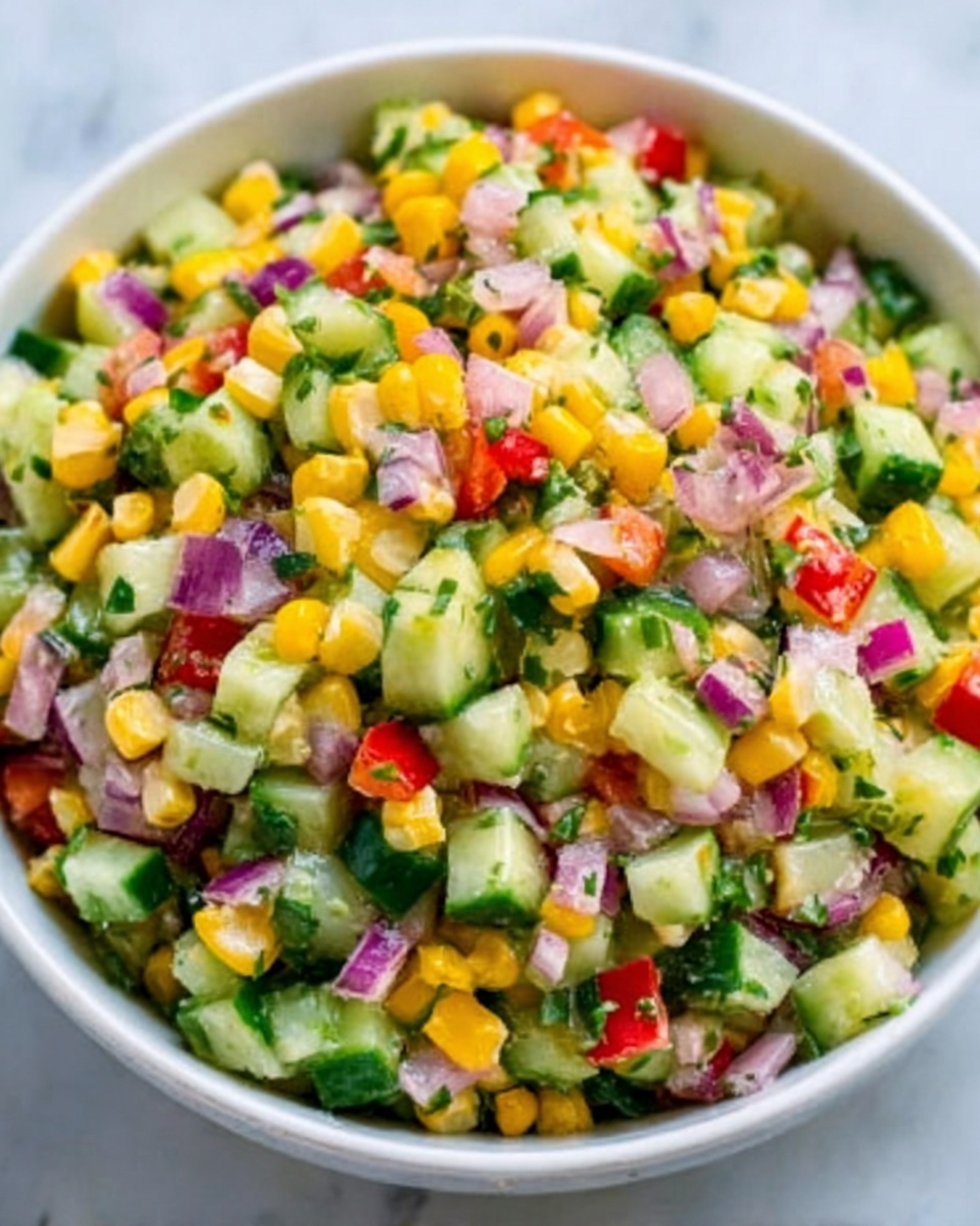 Corn Salad with Lime and Fresh Vegetables Recipe - Recipe Image