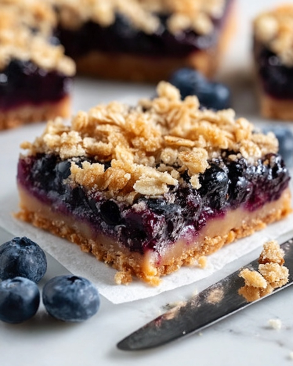 Blueberry Oatmeal Breakfast Bars Recipe - Recipe Image