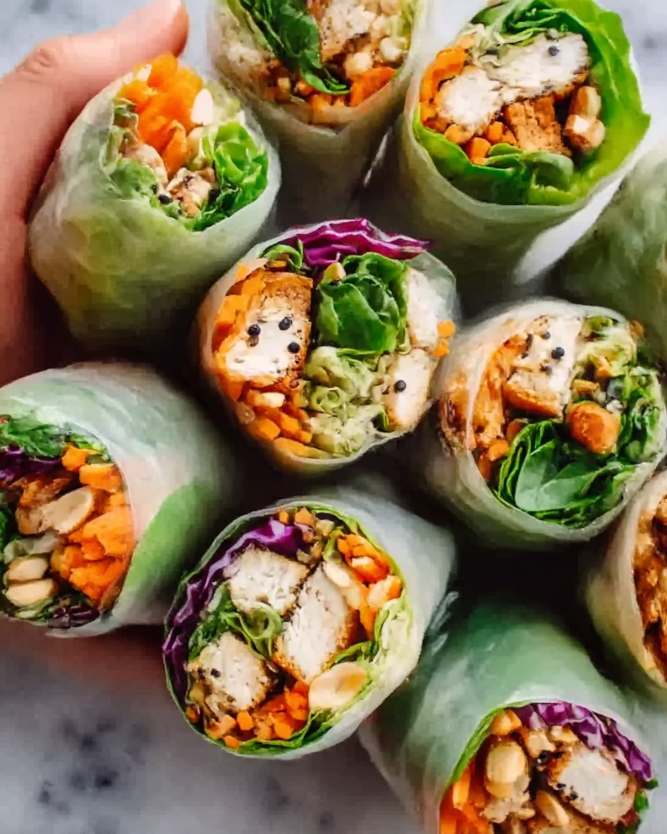 Chicken Spring Rolls with Hoisin Peanut Dipping Sauce Recipe - Recipe Image