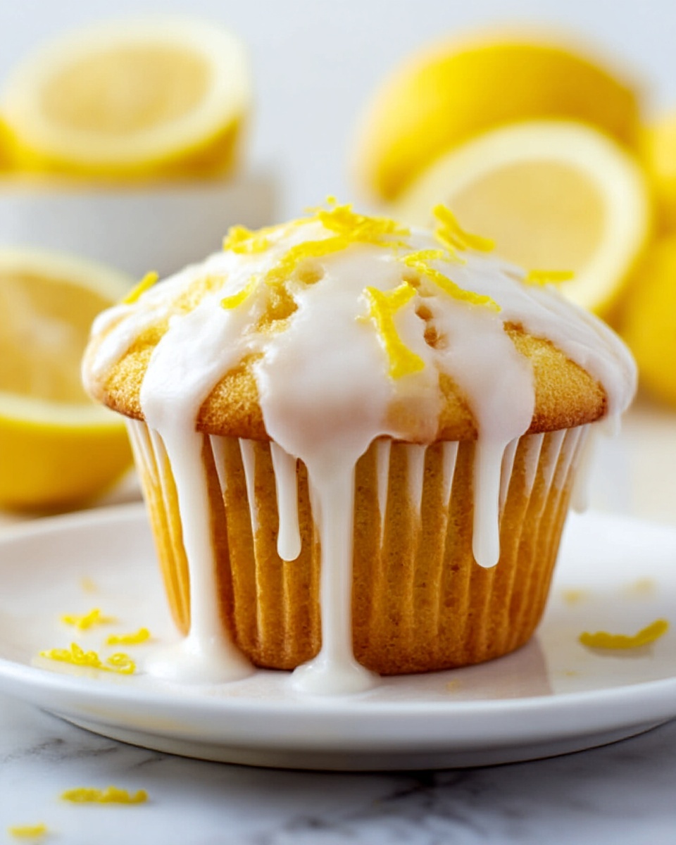 Lemon Muffins with Bright Lemon Glaze Recipe - Recipe Image