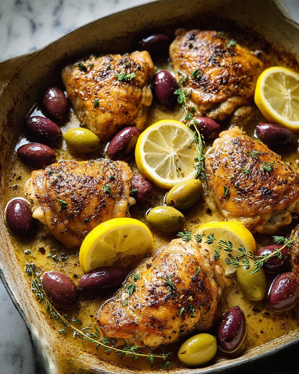 Easy Mediterranean Chicken with Lemons & Olives Recipe - Recipe Image