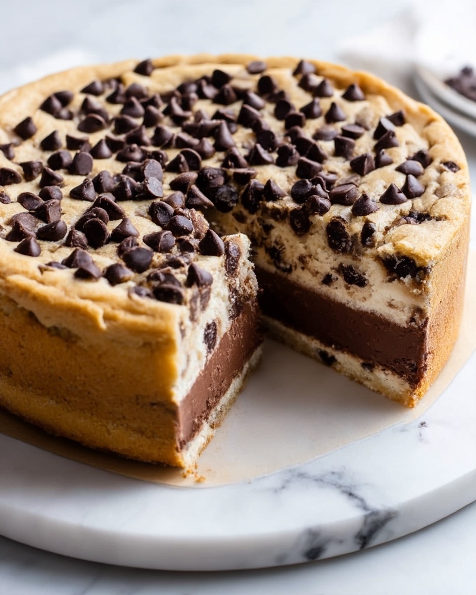 Nutella-Stuffed Chocolate Chip Cookie Pie Recipe - Recipe Image