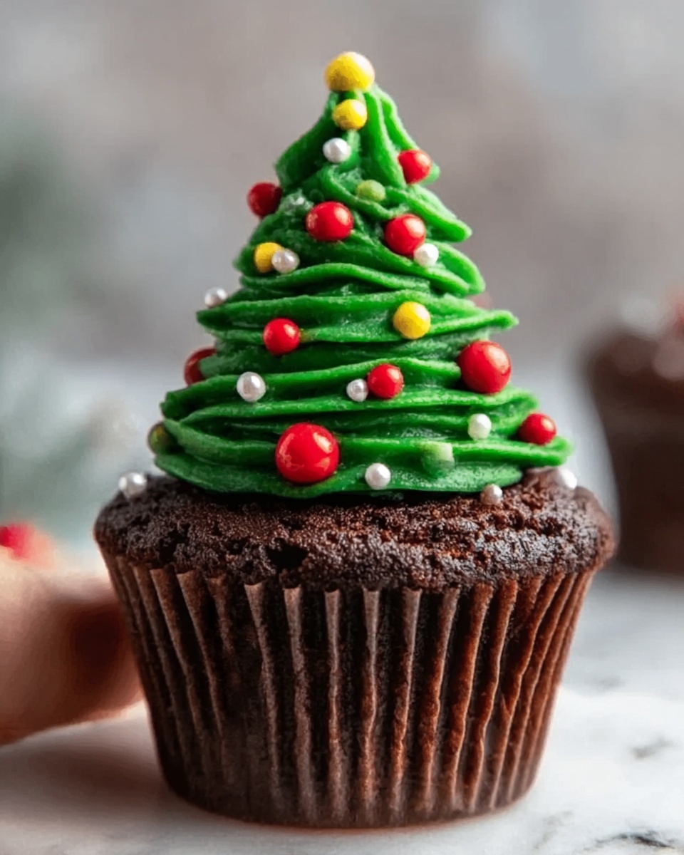 Christmas Tree Brownie Cups Recipe - Recipe Image