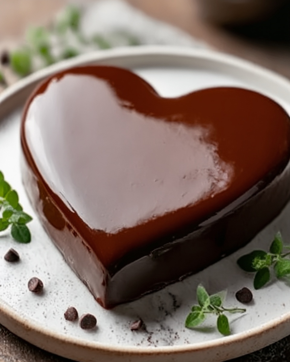 Heart-Shaped Chocolate Flan Recipe - Recipe Image