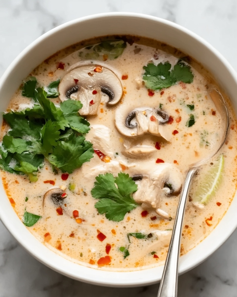 Slow Cooker Tom Kha Soup (Thai Coconut Chicken Soup) Recipe - Recipe Image