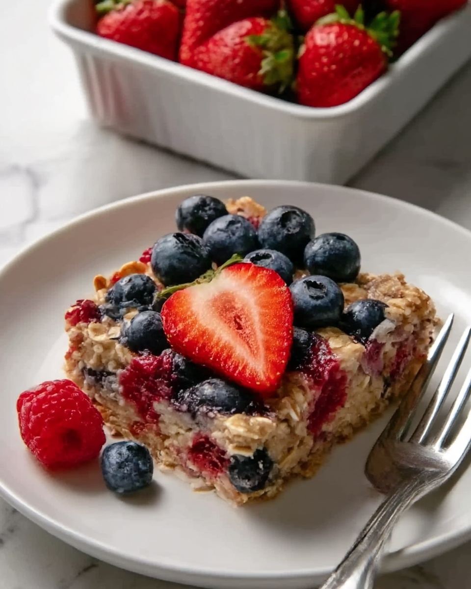 Mixed Berry Baked Oatmeal Recipe - Recipe Image