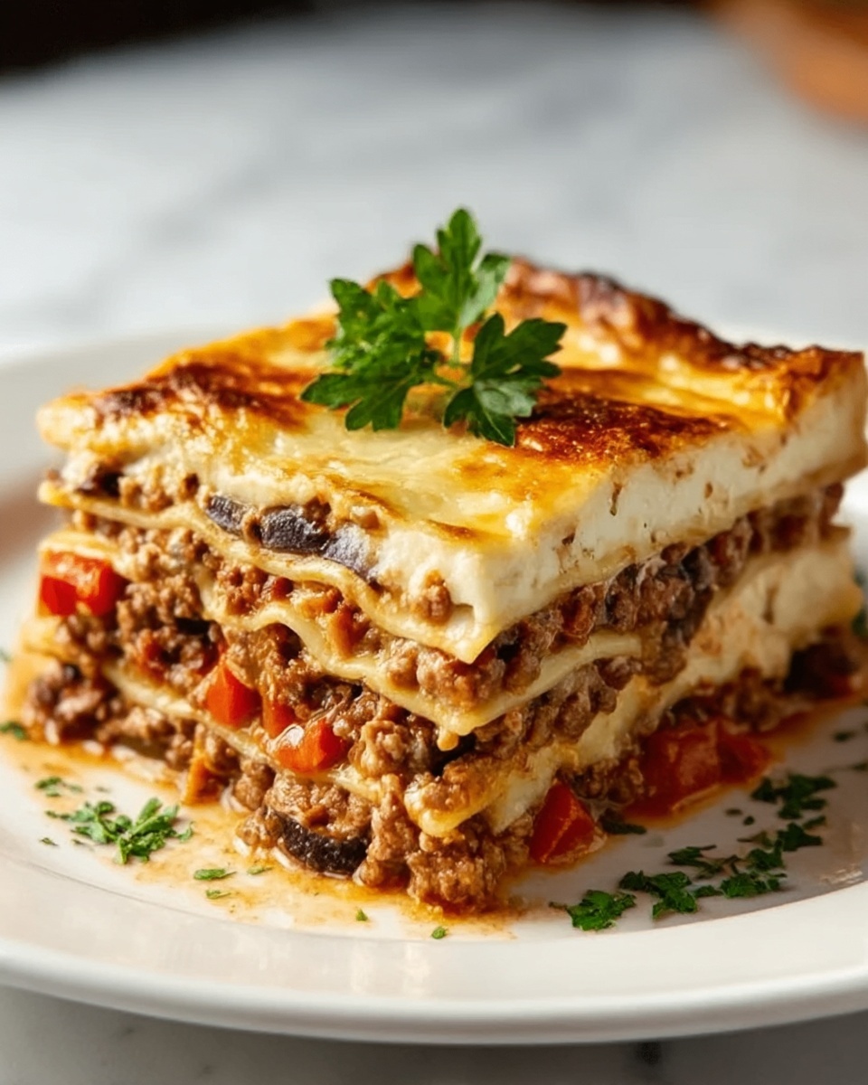Classic Greek Eggplant Moussaka Recipe - Recipe Image