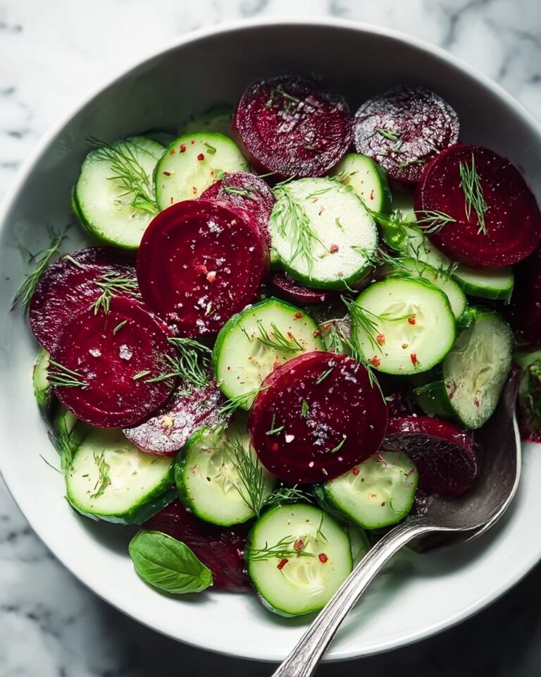 Crisp Cucumber and Beetroot Salad with Herb Dressing Recipe