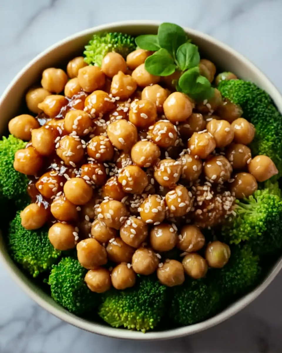 Sticky Sesame Chickpeas & Broccoli Recipe - Recipe Image