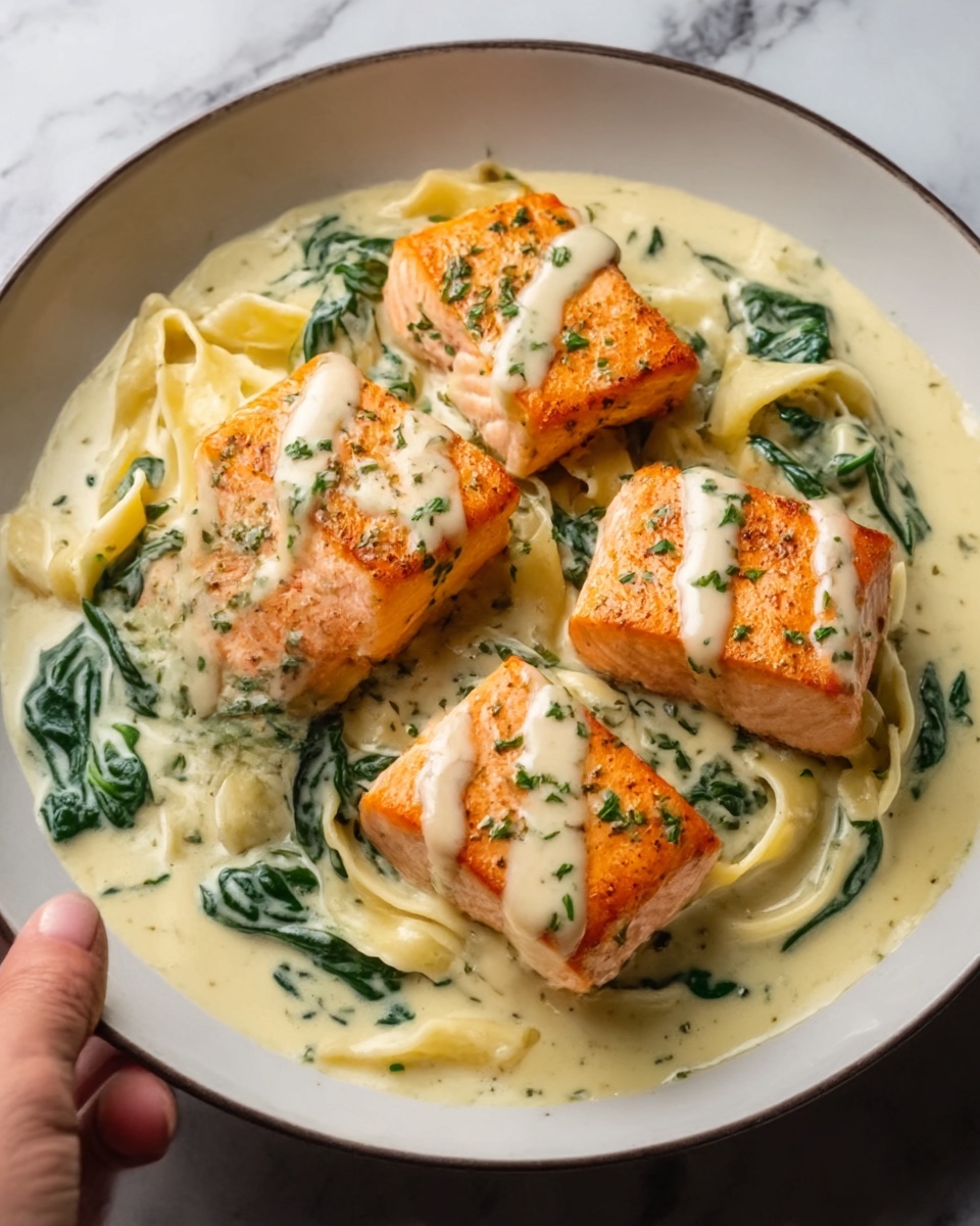 Creamy Salmon Florentine Recipe - Recipe Image