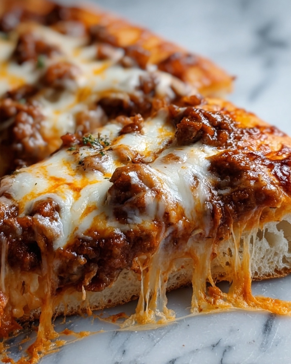 Garlic Bread Cheesy Sloppy Joe Bake Recipe - Recipe Image